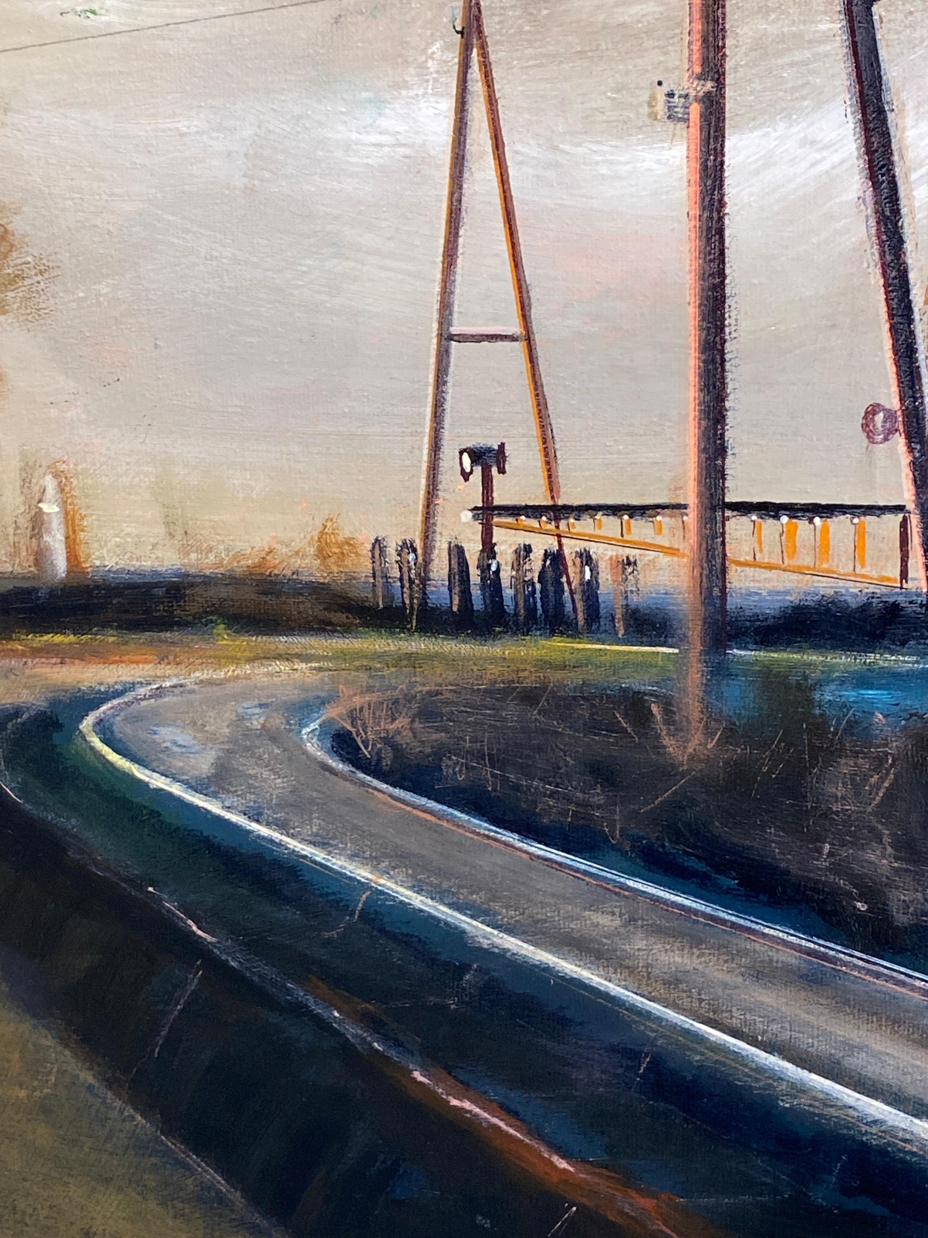 Lighttown Memory II- peinture de paysage contemporaine du 21e siècle en vente 1