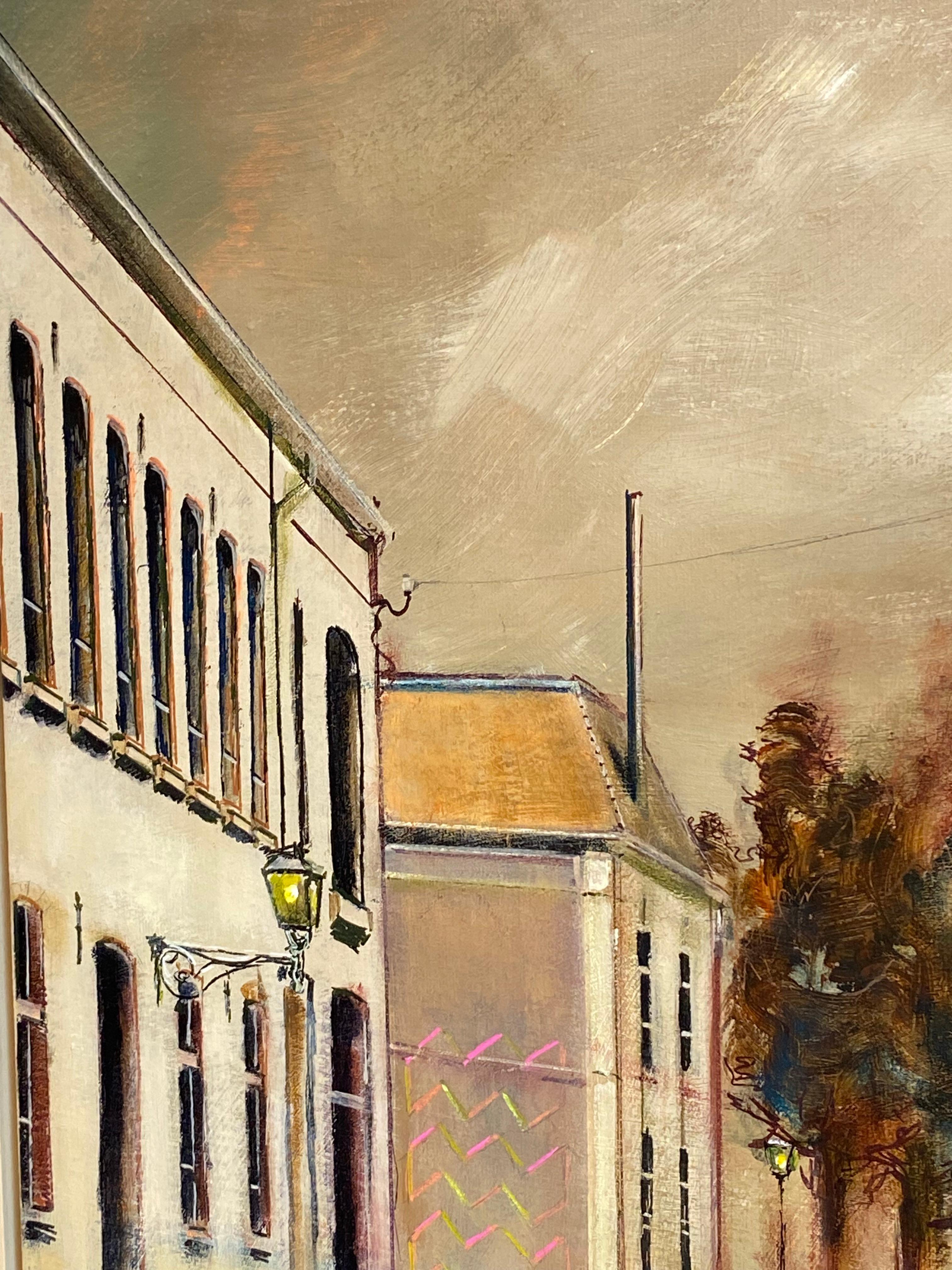Lighttown Memory II- peinture de paysage contemporaine du 21e siècle en vente 4