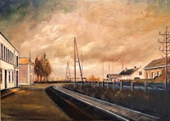 Lighttown Memory II- Pintura paisajista contemporánea del siglo XXI