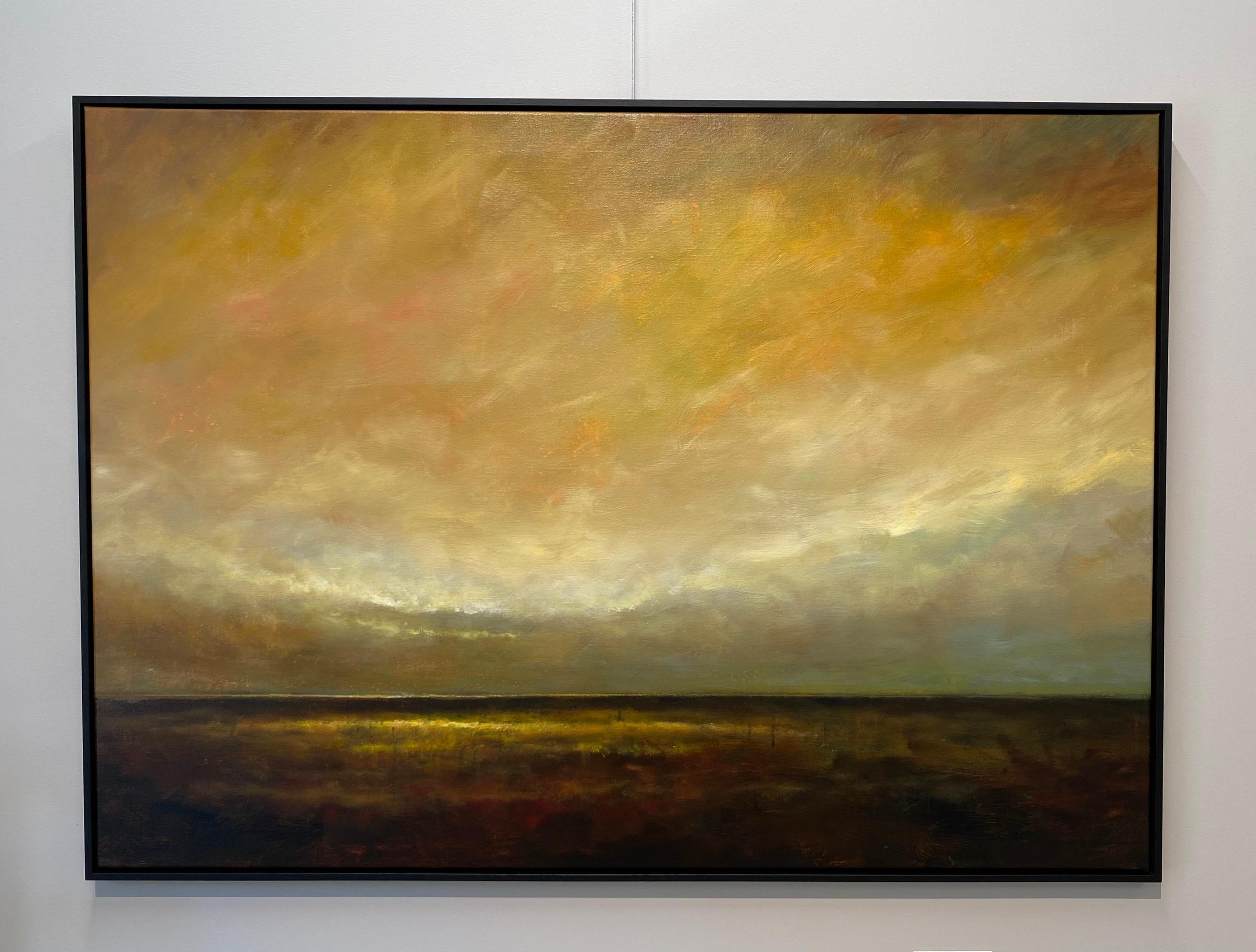 Sérénité de la mer du Nord II - peinture de paysage contemporaine du 21e siècle - Painting de Joost Verhagen