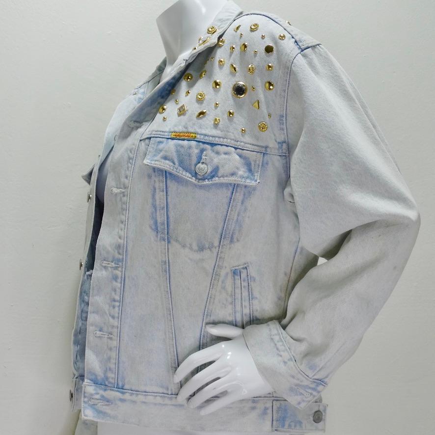 Jordache Studded Rhinestone Gem Denim Jacket 1