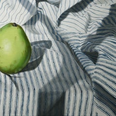 "Sea of Stripes: Pears" - still life with pears, stripes - Raphaelle Peal