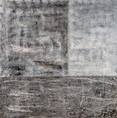 "Gray Matter"- Subtle Monochromatic Mixed Media Painting