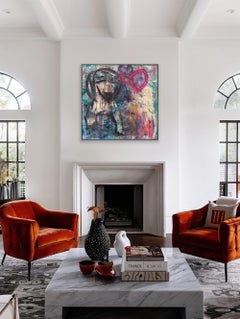 "Hound"- Colorful & Playful Abstract Painting