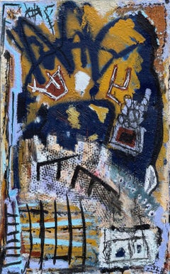 "Mostro" - Pittura astratta a tecnica mista, Fine Art