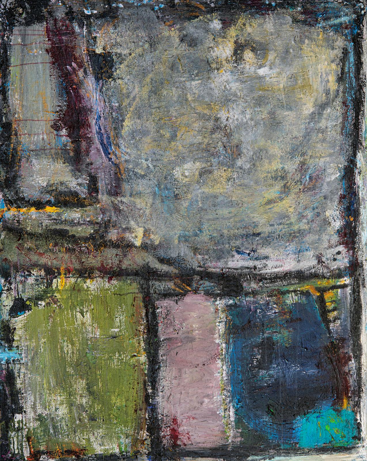 Jordan Barker Abstract Painting – „Outside the Lines“ – farbenfrohes abstraktes Gemälde in Mischtechnik
