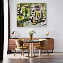 „A Day in the Forest“ – Moody Colorful Abstraktes Gemälde