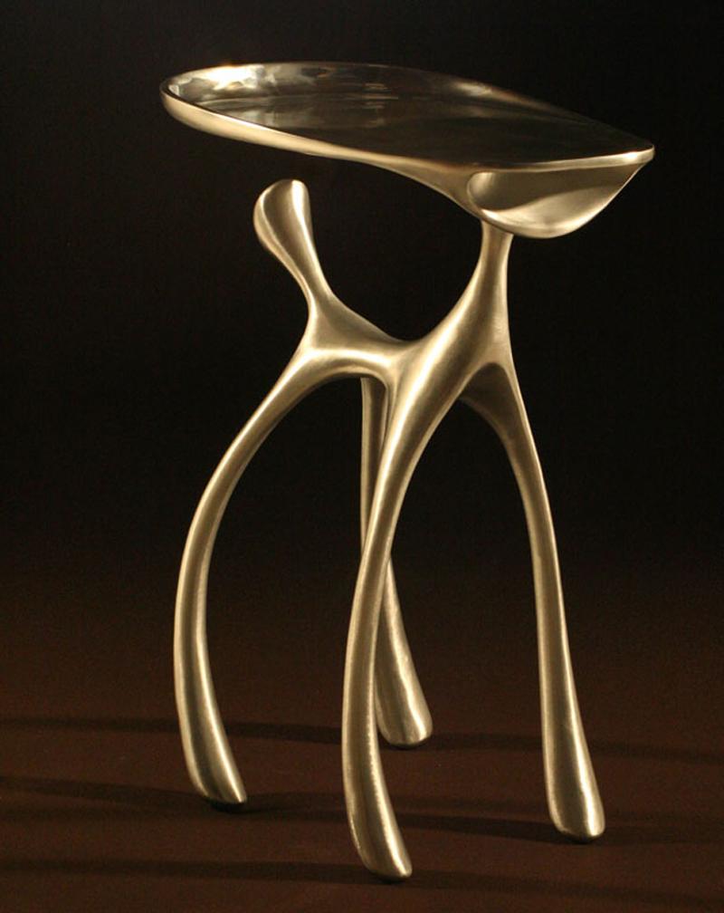 American Creature Side Table/Occasional Table, Patinated Cast Aluminum, Jordan Mozer 2008 For Sale