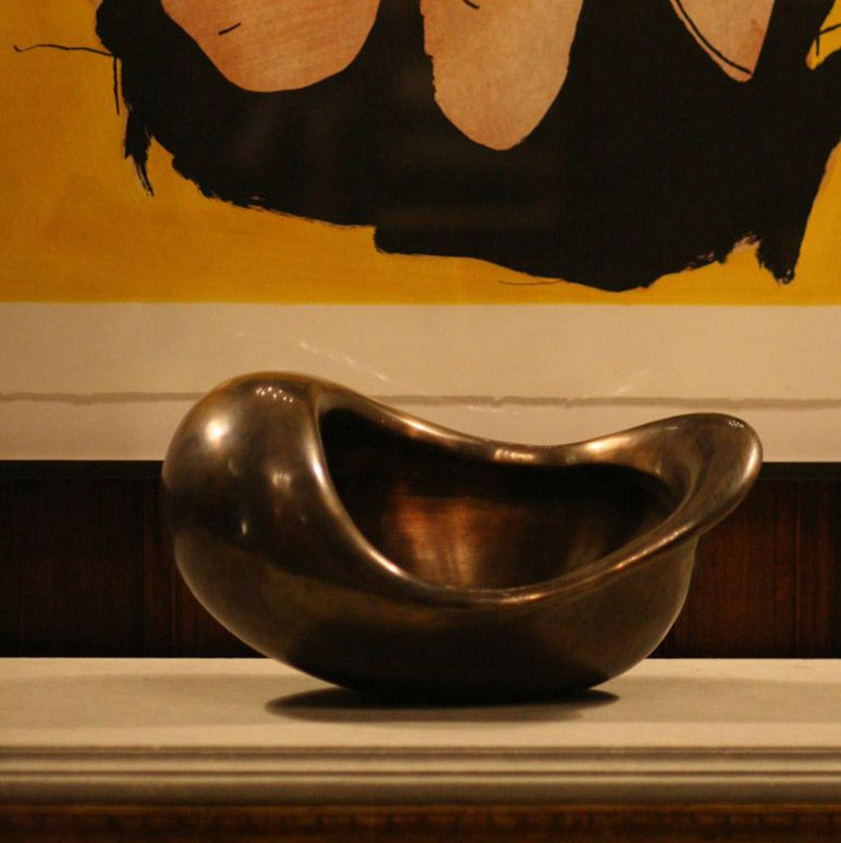 Jordan Mozer (b.1958) The East Bowl. Polished and patinated cast red-bronze. Made in Chicago for the East Hotel in Hamburg, Germany in 2004. Collection of the artist. Signed. Measurements: 19
