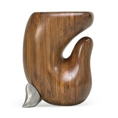 Black Walnut And Cast Aluminum Elephant Seal Side Table, Jordan Mozer, USA, 2018