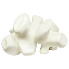 Jordan Mozer Abstrakte Wand- oder Tischskulptur aus Fiberglas Off White