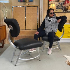 Ensemble de chaises armillaires en aluminium conçues par Jordan Mozer pour DisneyQuest, entièrement restaurées