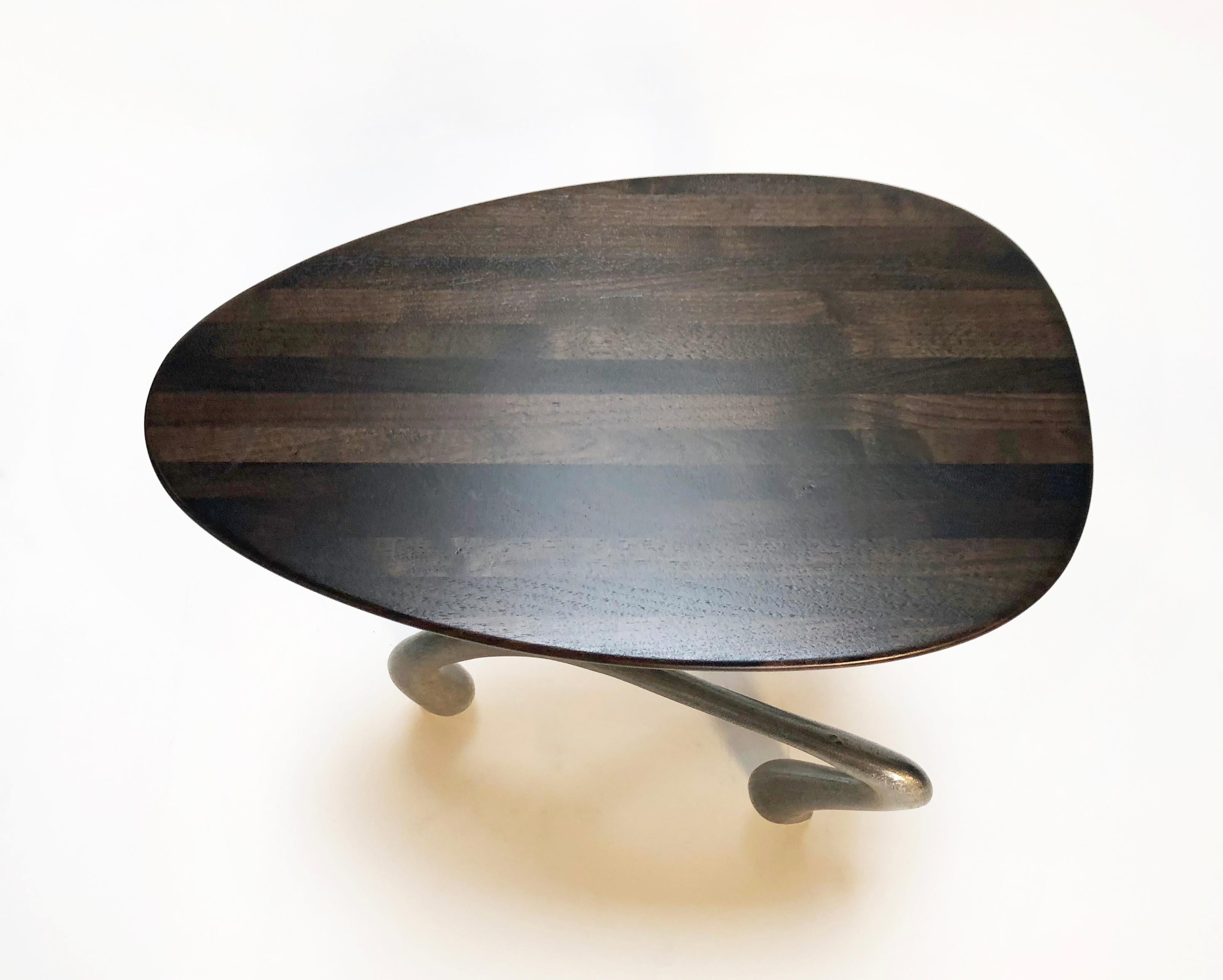 Modern Goosegūß Side Table/Occasional Table, Aluminum/Walnut, Jordan Mozer USA 2004/18  For Sale