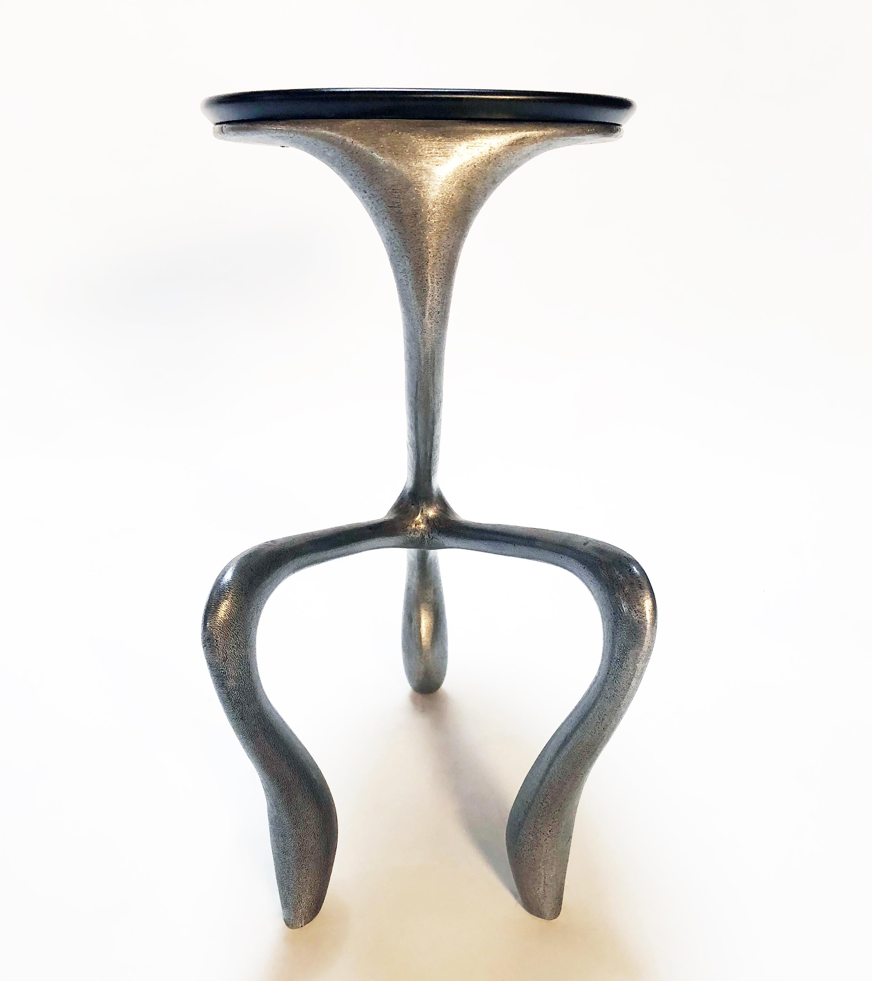 Goosegūß Side Table/Occasional Table, Aluminum/Walnut, Jordan Mozer USA 2004/18  In New Condition For Sale In Chicago, IL