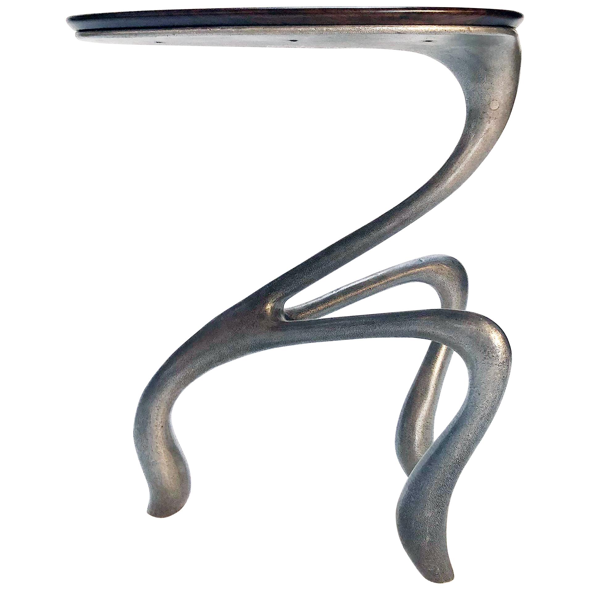Goosegūß Side Table/Occasional Table, Aluminum/Walnut, Jordan Mozer USA 2004/18  For Sale