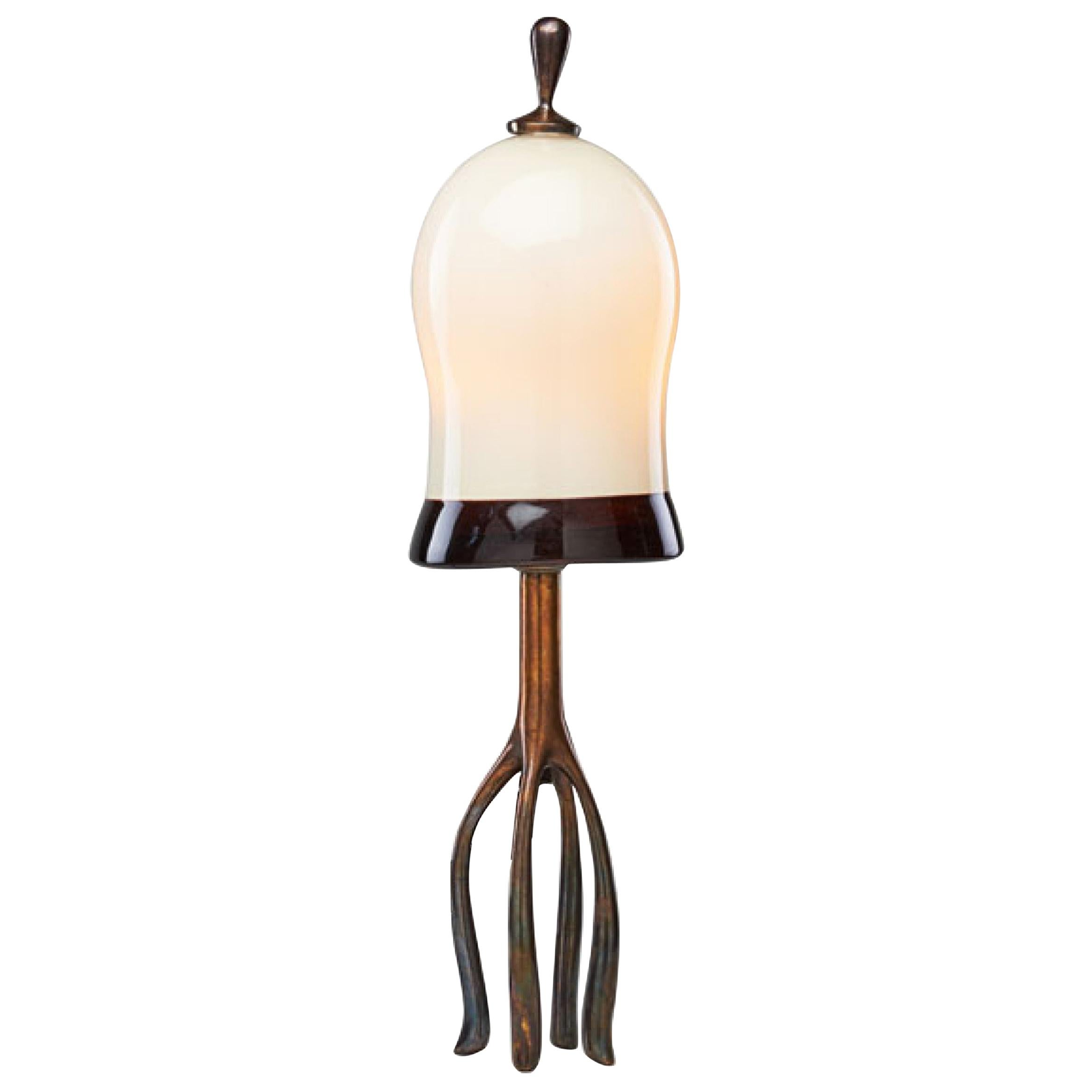 H57 Boudoir Table Lamp: Cast Bronze + Blown Glass, Jordan Mozer, USA 2007