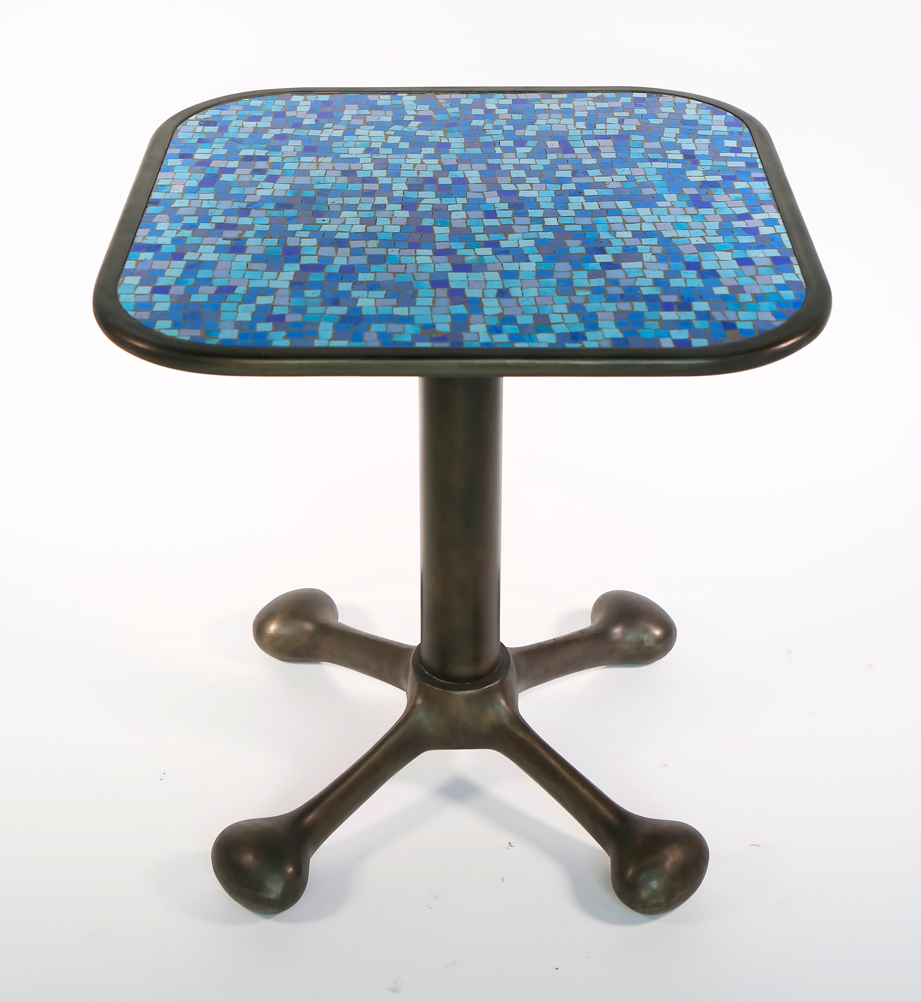 ICE Side Tables, Glass Mosaic + Cast Aluminum, Jordan Mozer, USA, 2001-2016 For Sale 2