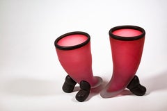 Manga Mugs Vases, Hand Blown Glass Vessels: Jordan Mozer, USA  1992/2018