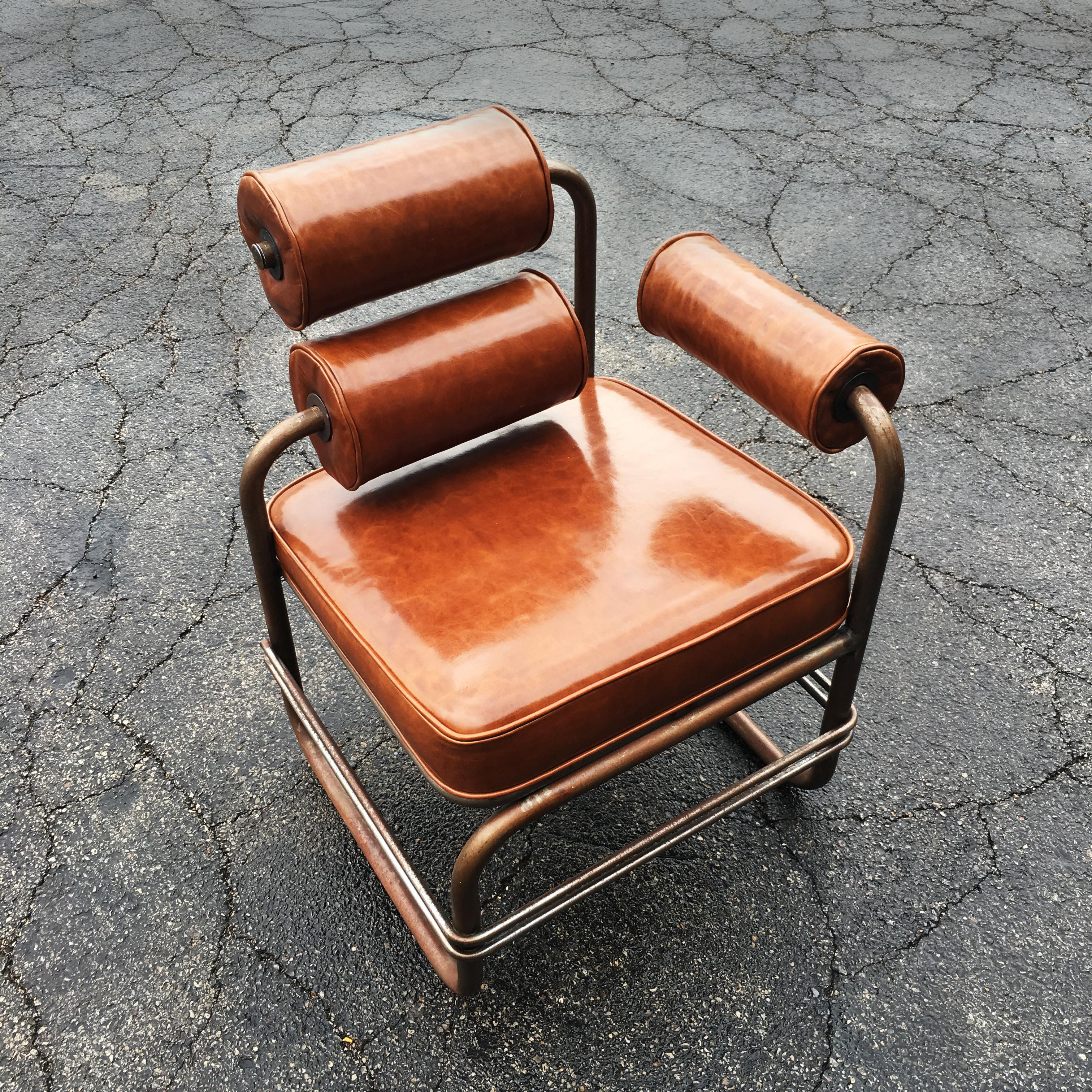 Organic Modern Nautilus Leather Lounge Chair for Sabrina, Jordan Mozer, USA 1985/2015