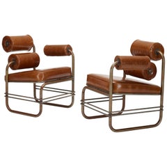 Vintage Nautilus Leather Lounge Chair for Sabrina, Jordan Mozer, USA 1985/2015