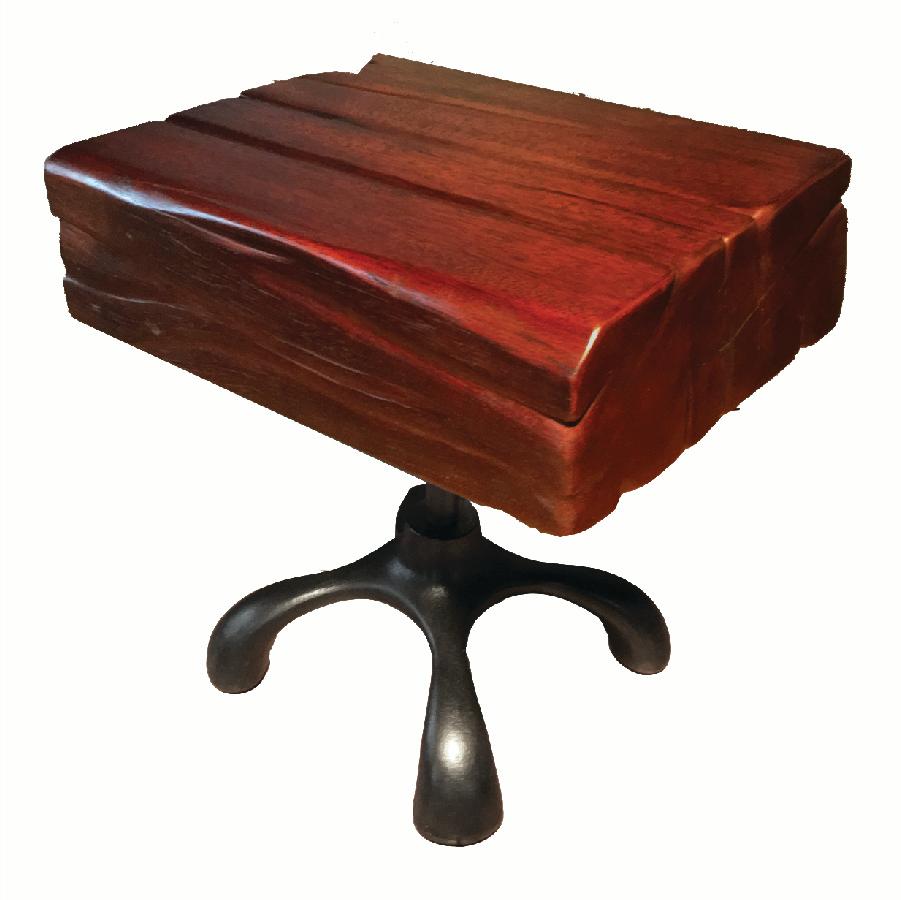 Organic Modern Nectar Chunk Table, Hand Carved Ironwood, Cast Aluminum, Jordan Mozer, USA, 2017
