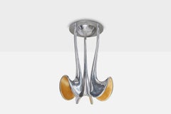 Jordan Mozer, Lampadario organico, alluminio, foglia d'oro, USA, 2006