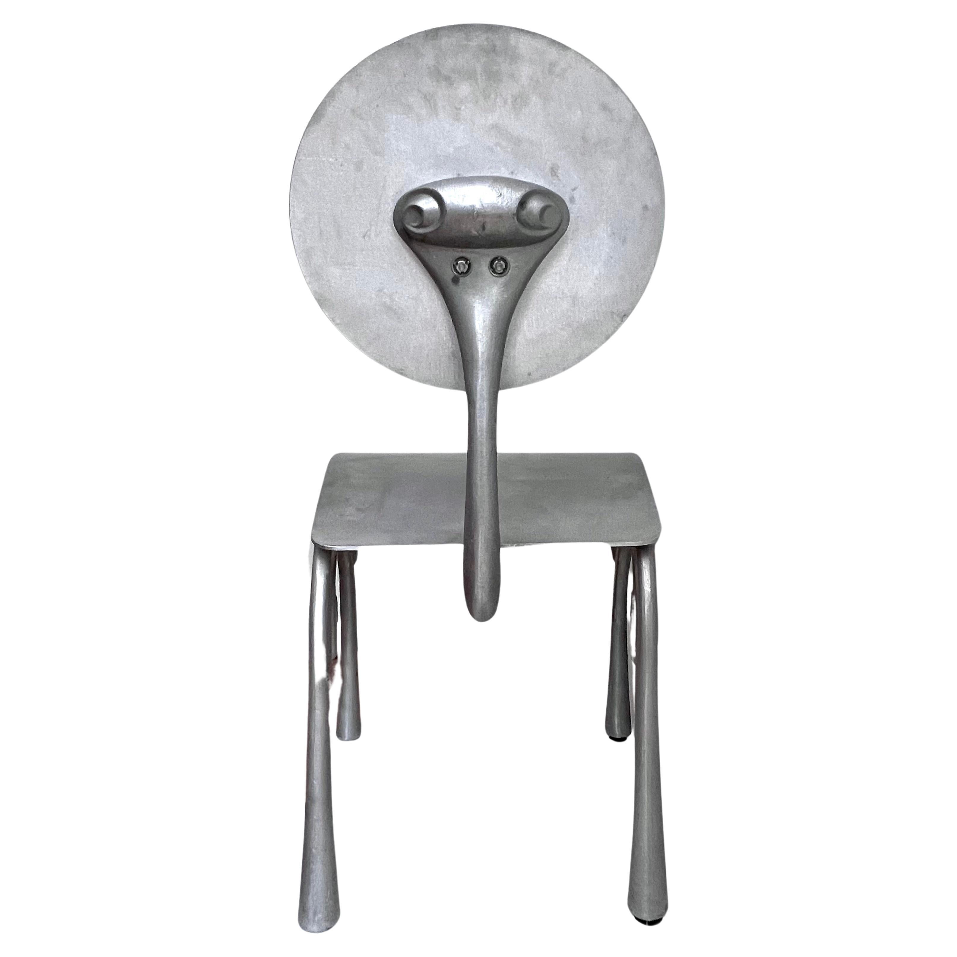 20th Century Jordan Mozer Pair of Metal Chairs For Sale