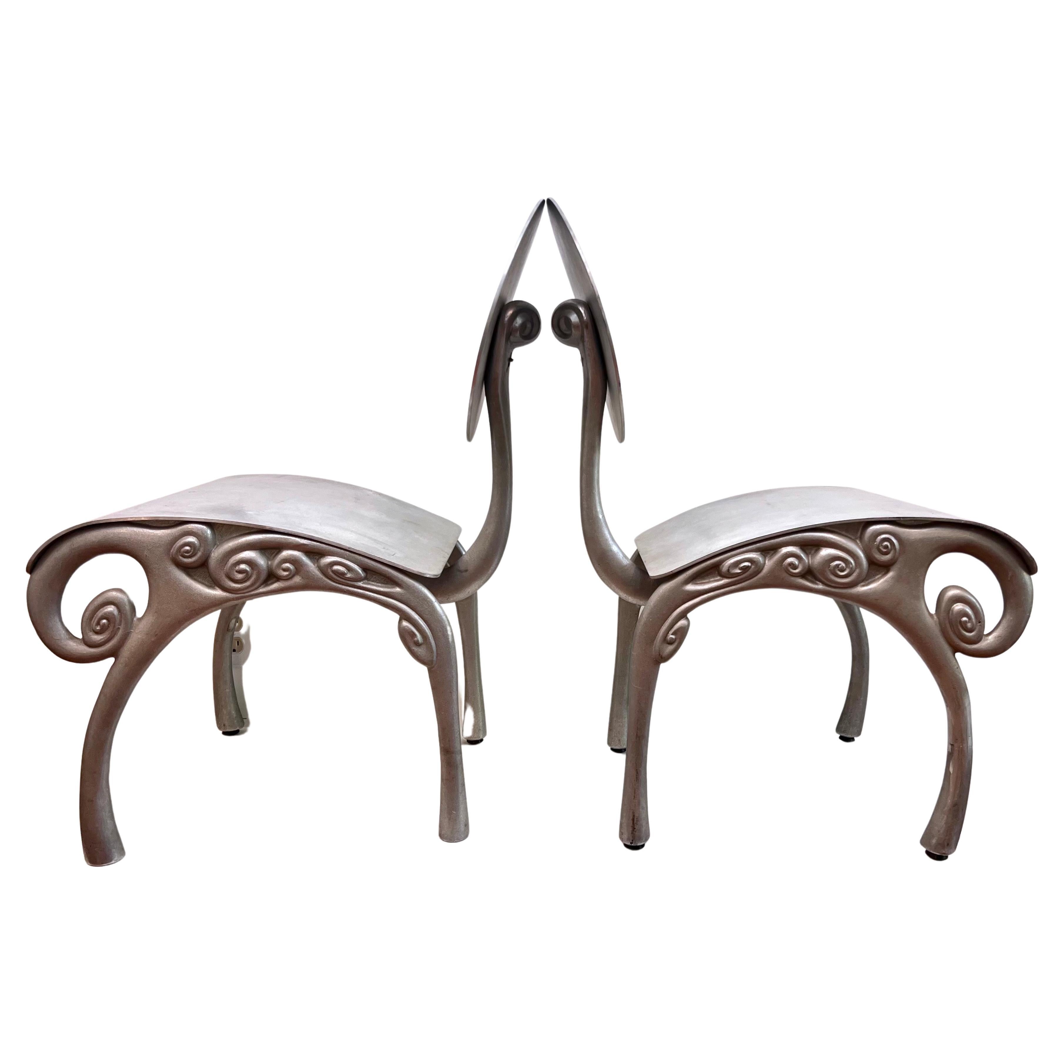 Jordan Mozer Pair of Metal Chairs