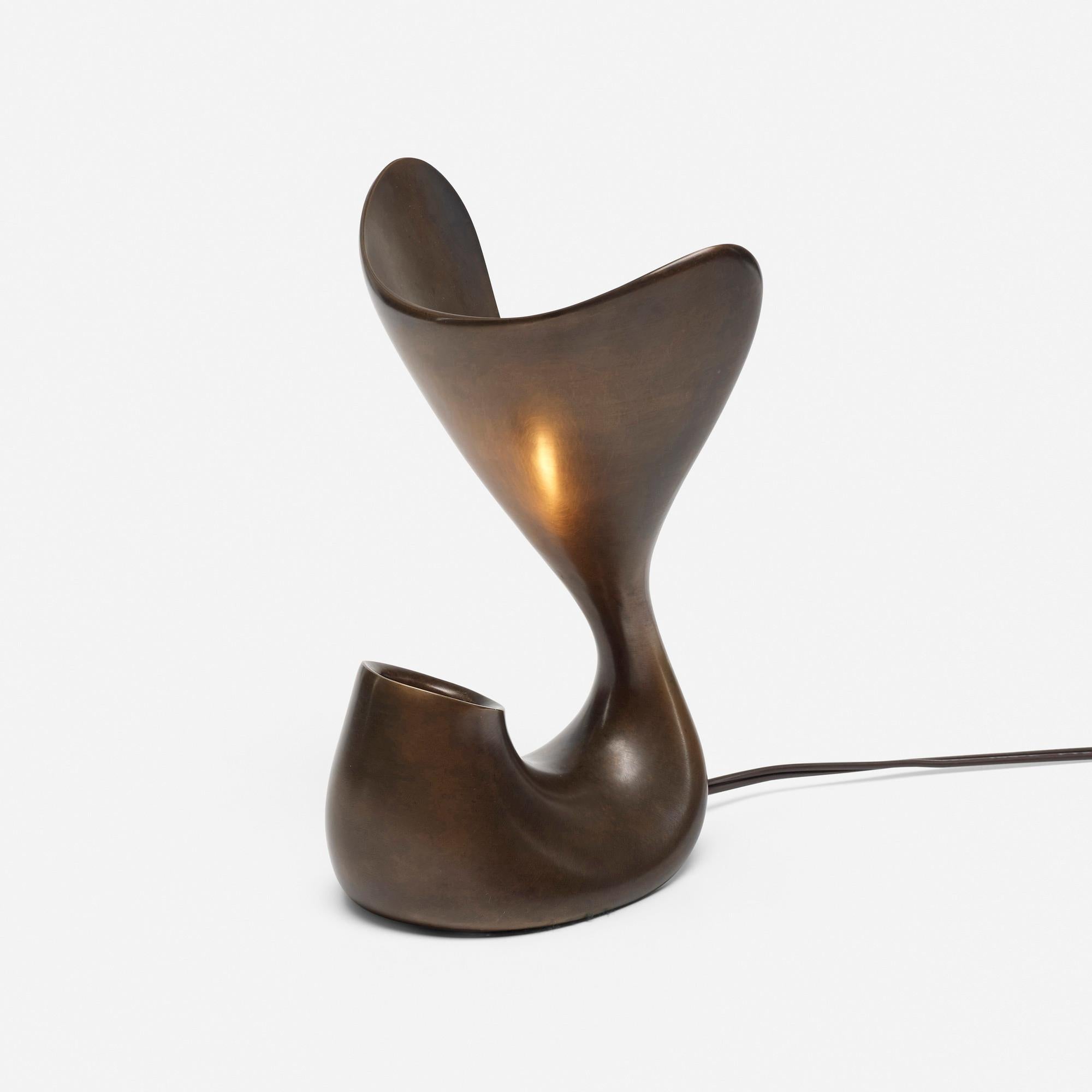 Pitcher Plant Table Lamp, Cast Bronze, Halogen, Jordan Mozer, USA, 2010 (Moderne) im Angebot