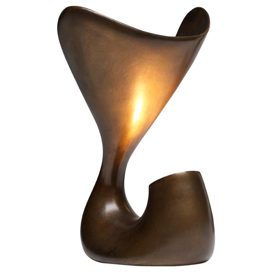Pitcher Plant Table Lamp, Cast Bronze, Halogen, Jordan Mozer, USA, 2010 For Sale