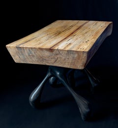 Six Leg Sycamore Cocktail Table, Cast Aluminum Base, Jordan Mozer, USA, 2017