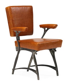 Twiggy Armchair, Patinated Cast Aluminum + Leather, Jordan Mozer, USA 1997/2015