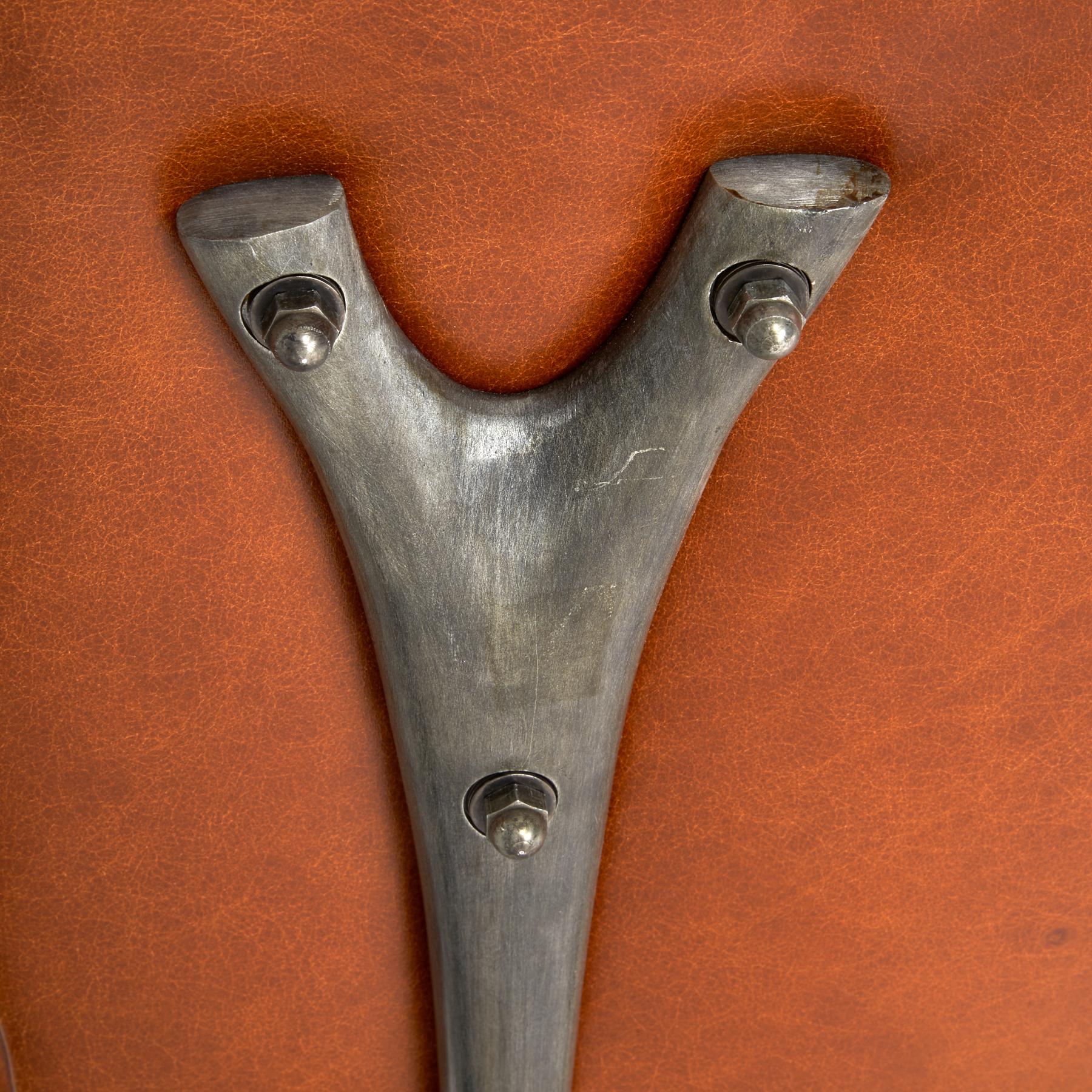 Twiggy Armchair, Patinated Cast Aluminum + Leather, Jordan Mozer, USA 1997/2015 (Gegossen) im Angebot