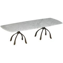 Moonshine Table/Cocktail Table Cast Bronze, Carrara Marble, Jordan Mozer USA 2010