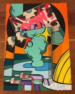 Drown Urban Street Art Signed and Numbered Print by Artist known as "Pose"