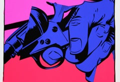 Jordan Nickel Unframed 4 Color Hand Pulled Screenprint 5/50 Signed 2016 Pink