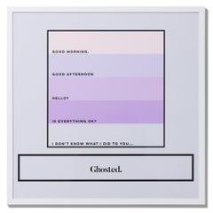 « Hosted », texte, poésie, violet, lavande, palettes, échantillons