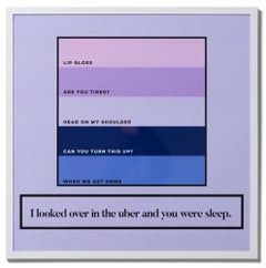 Used "I looked over in the uber and you were sleep", Text, Poetry, Archival Print