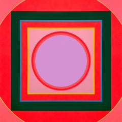 Contemporary Minimalist Geometric Painting on Basswood, 24 x 24 inches, Gaunce