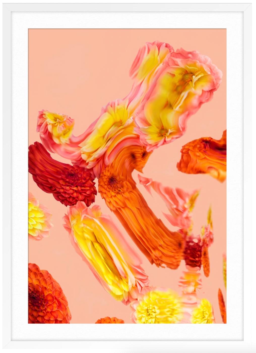 Fall Rising 1 - Orange Abstract Print by Jordan Tiberio