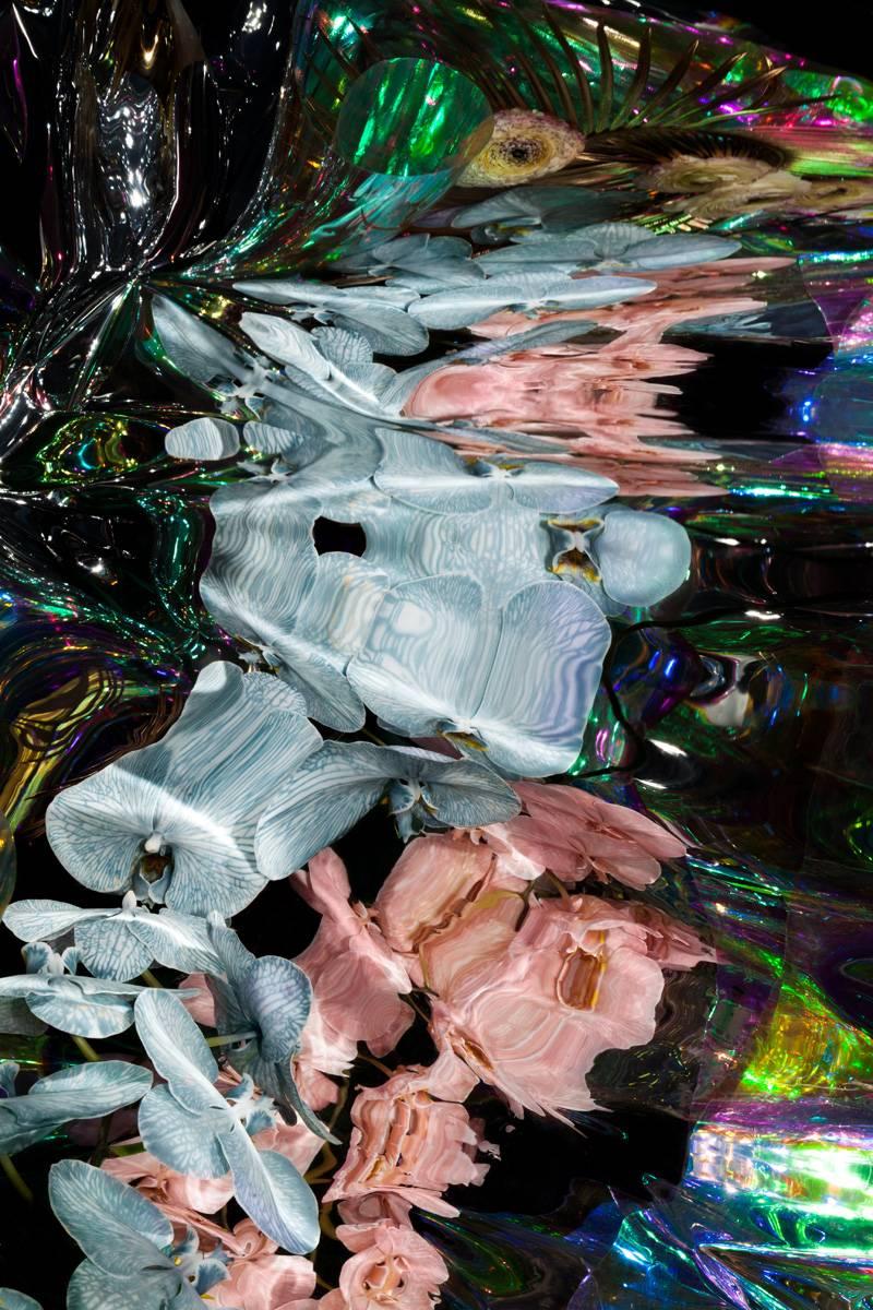Jordan Tiberio Abstract Print - Liquid Mirrors in Rainbows 3