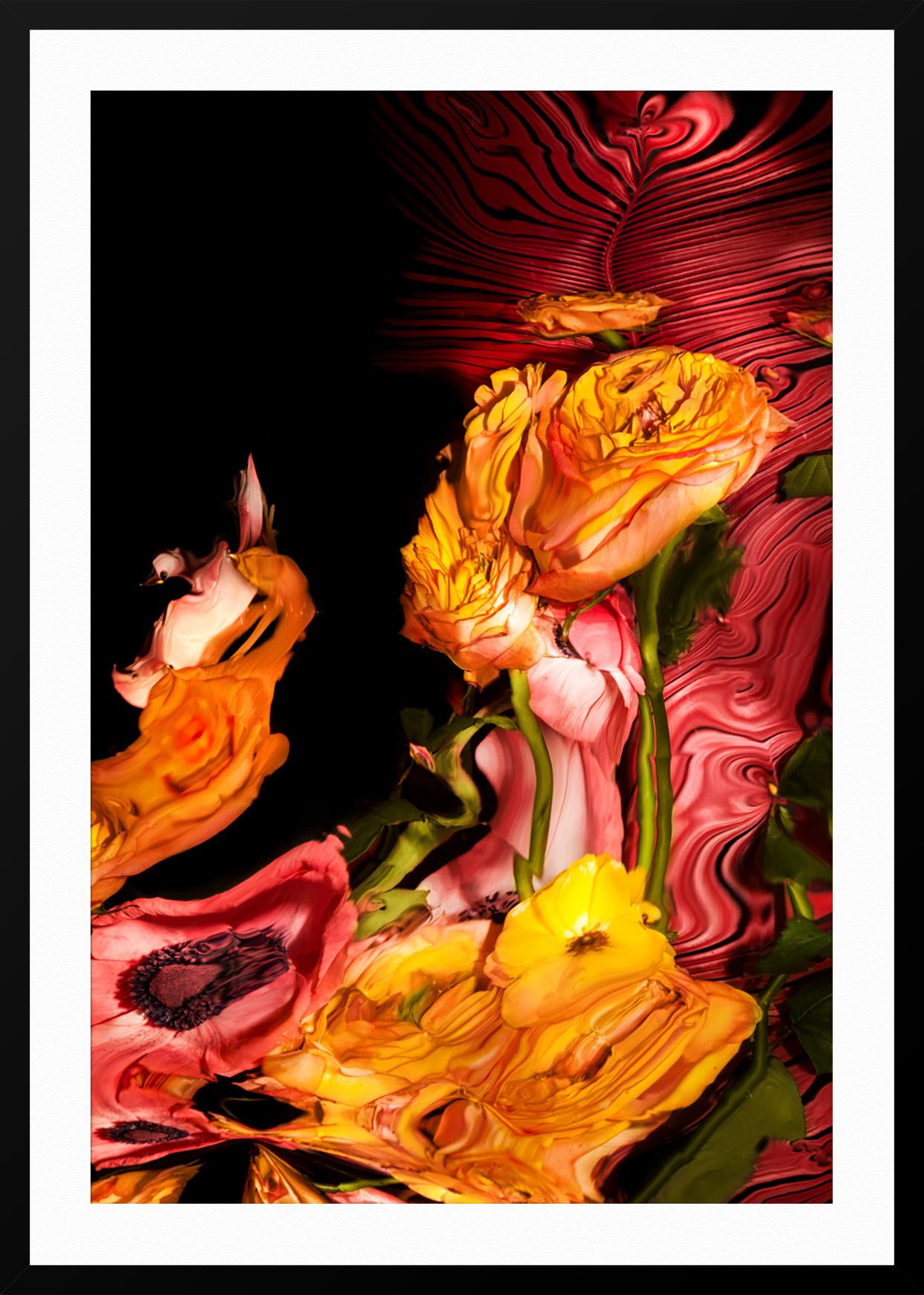 ABOUT THIS PIECE: “Liquid Mirrors” is an ongoing project— started in late 2012— where I use mylar to photograph the reflections of my subjects. I am mimicking the medium of oil painting through a digital practice, while speaking about reflections