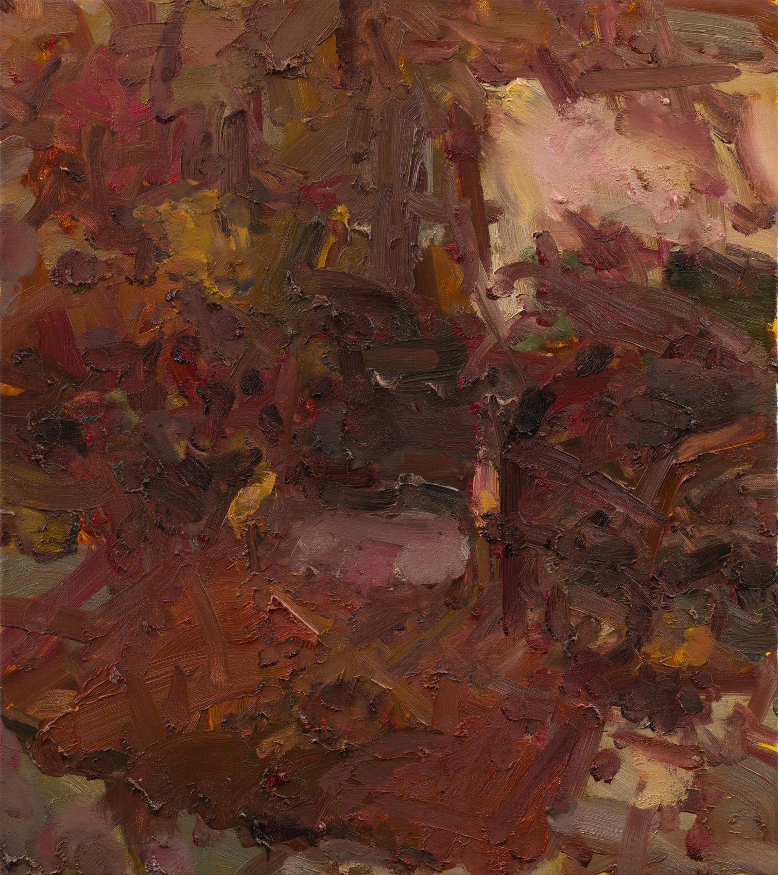 "Interno con sedia da regista XIII" di Jordan Wolfson, Pittura a olio