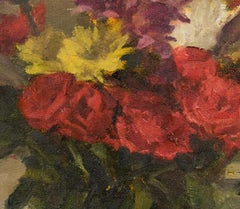 "Naturaleza muerta con flores I" de Jordan Wolfson, (2018) Pintura al óleo