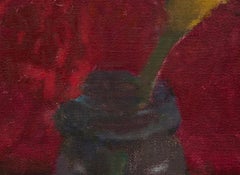 "Still Life with Flowers in Blue Jar II" by Jordan Wolfson, (2023) Oil Painting