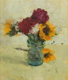 "Naturaleza muerta con flores VI" de Jordan Wolfson, (2019) Pintura al óleo
