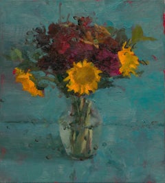 "Bodegón con flores VIII" de Jordan Wolfson, (2019) Pintura al óleo