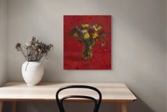 "Still Life with Flowers XXXIII" (2019) by Jordan Wolfson, Floral Oil Painting