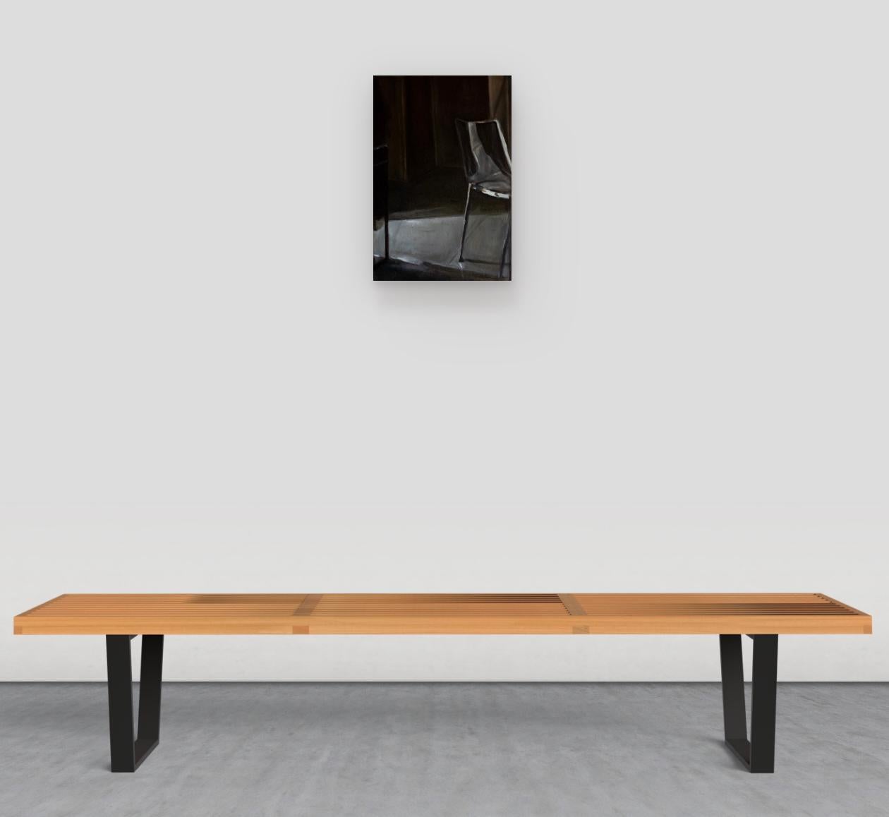 Stuhl - Dunkle Innenmalerei Schwarzer Schatten Raum Licht, 2024 im Angebot 2