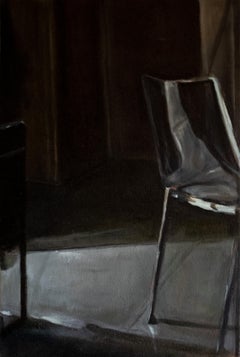 Stuhl - Dunkle Innenmalerei Schwarzer Schatten Raum Licht, 2024